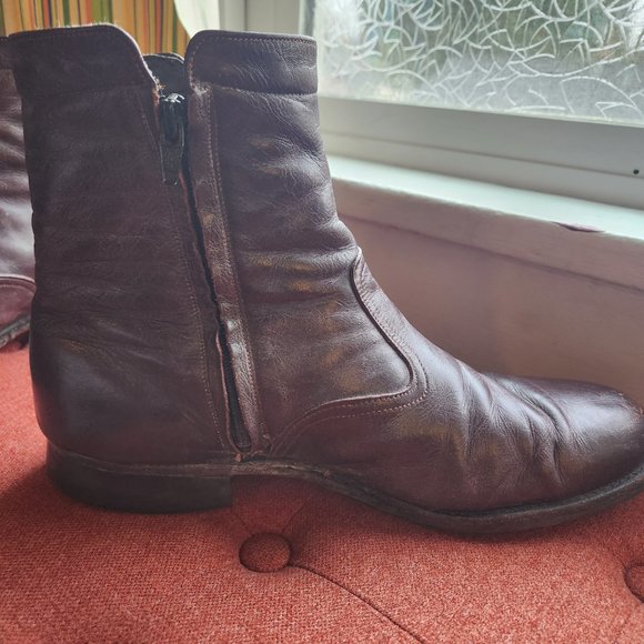 Brown Leather Ankle Boots - Picture 3 of 3